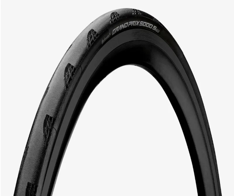 Continental Grand Prix 5000s Tubeless Ready Tyre - Foldable Blackchili Compound 2021: BLACK/BLACK 700 x